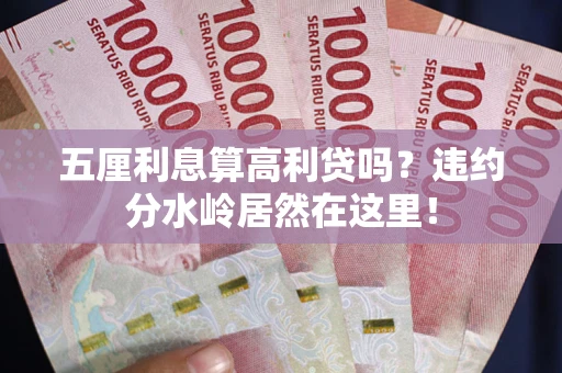 济南五厘利息算高利贷吗？违约分水岭居然在这里！