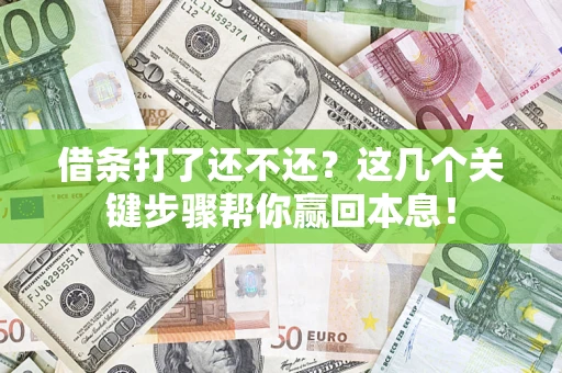 济南借条打了还不还？这几个关键步骤帮你赢回本息！