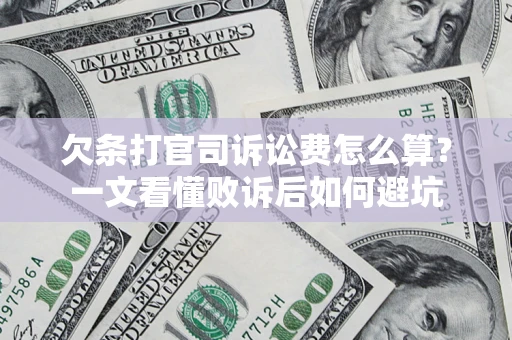 济南欠条打官司诉讼费怎么算？一文看懂败诉后如何避坑